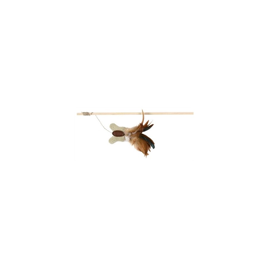 Trixie Speelhengel Vlinder Veer / Hout / Jute Met Catnip 45 CM 4 ST