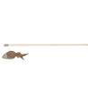 Trixie Speelhengel Muis Met Veren Hout / Jute / Canvas 50 CM 4 ST