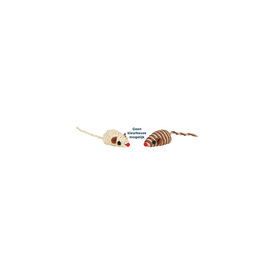 Trixie Muis Katoen / Bast Assorti 5 CM 132 ST