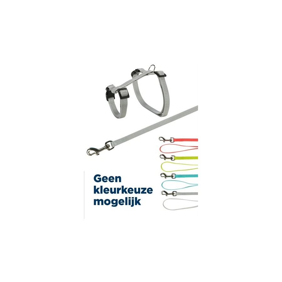 Trixie Tuig Met Riem Konijnen Assorti 25-44X1CM / 125 CM 4 ST