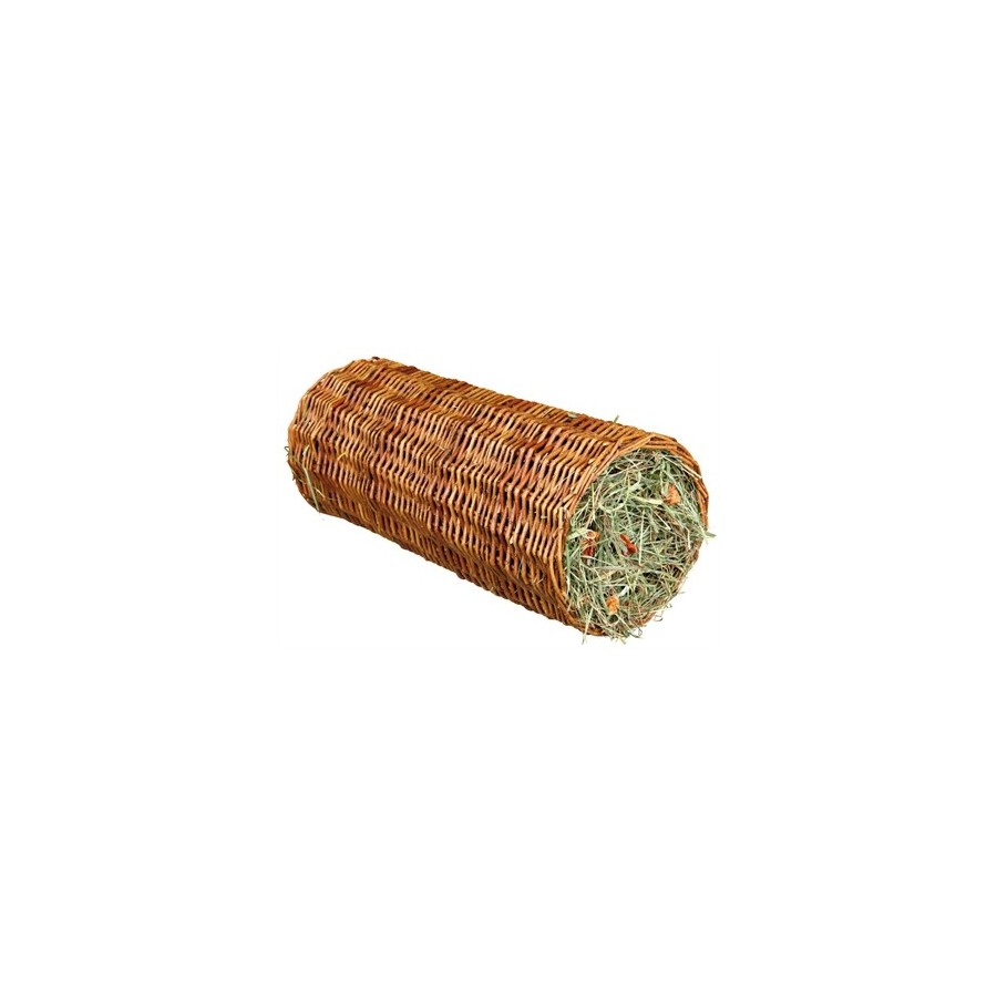 Trixie Tunnel Wilg Met Hooi / Wortel 33X15X15 CM 110 GR