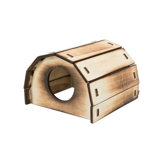 Trixie Huis Mikkel Hamster Hout Gevlamd 13X12X9 CM 2 ST