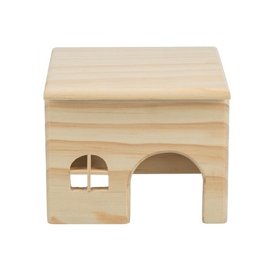 Trixie Huis Hamster Hout Spijkervrij 15X15X12 CM 2 ST