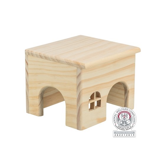 Trixie Huis Hamster Hout Spijkervrij 15X15X12 CM 2 ST