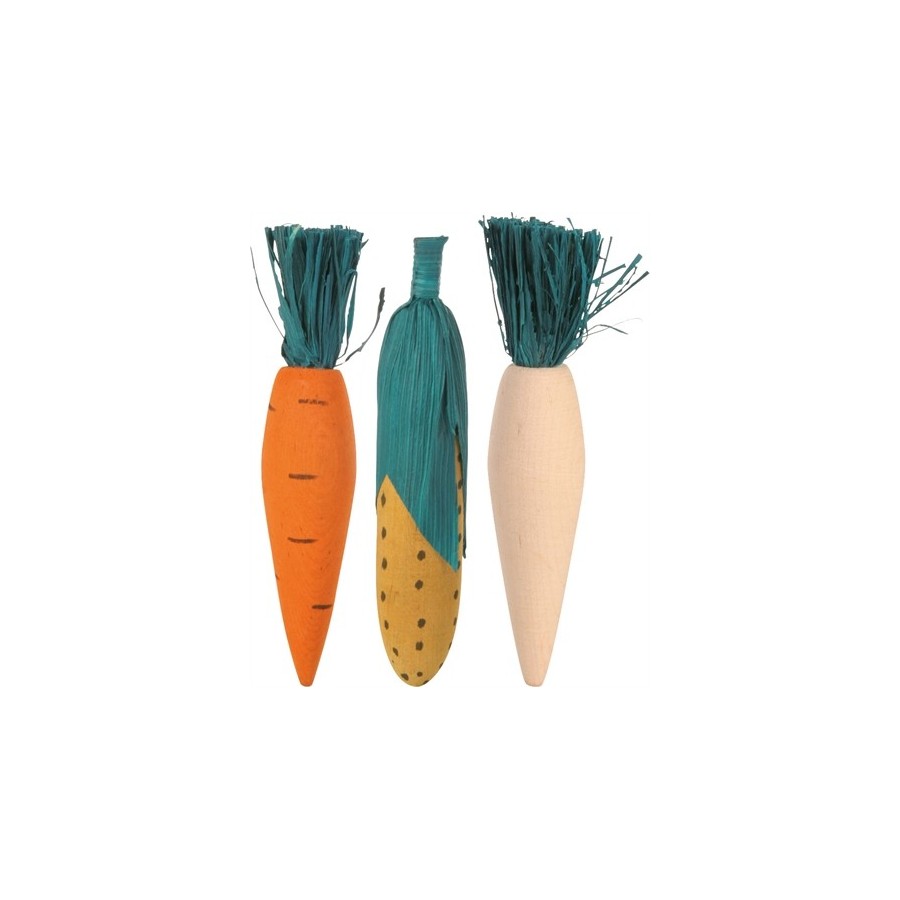 Trixie Set Knabbelhout Hout / Stro 10 CM 4X3 ST