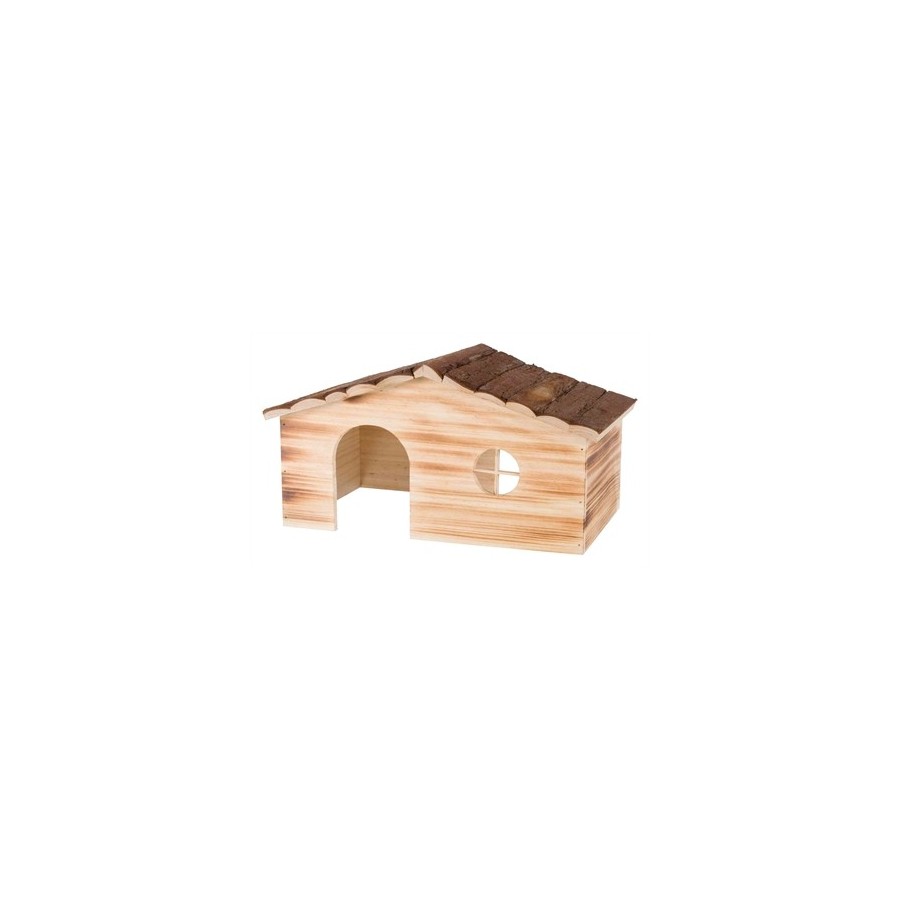 Trixie Huis Ragna 2 Uitgangen Konijn Schorshout Gevlamd 43X25X22 CM