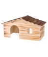 Trixie Huis Ragna 2 Uitgangen Konijn Schorshout Gevlamd 43X25X22 CM