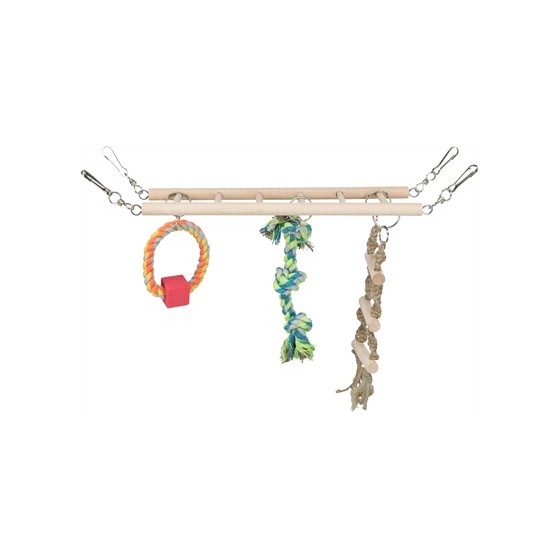Trixie Hangbrug Met Touwladder / Touw Fret Hout / Touw 35X15 CM 3 ST