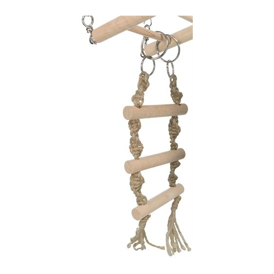 Trixie Hangbrug Met Touwladder / Touw Fret Hout / Touw 35X15 CM 3 ST