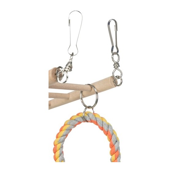Trixie Hangbrug Met Touwladder / Touw Fret Hout / Touw 35X15 CM 3 ST