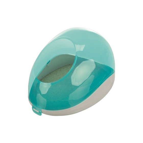 Trixie Zandbad Degoes / Chinchilla's Kunststof Grijs / Turquoise 27X16X18 CM 2 ST