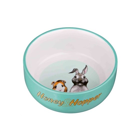 Trixie Voerbak Honey & Hopper Keramiek Assorti 11 CM 250 ML 4 ST