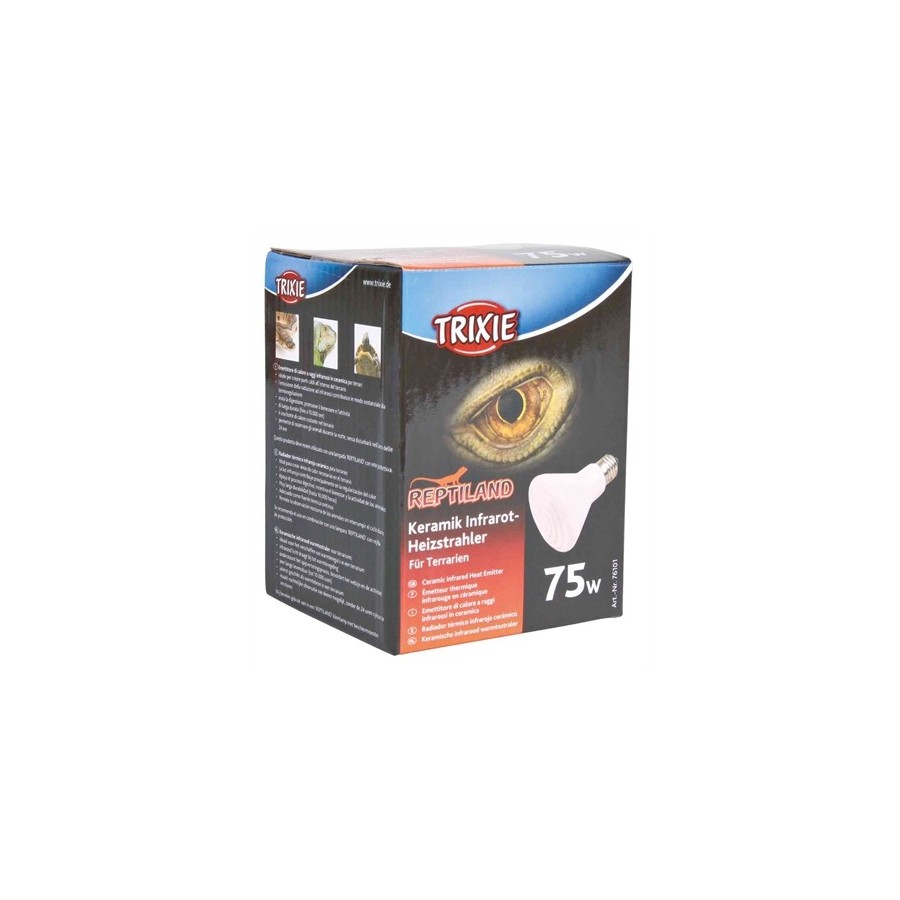 Trixie Reptiland Keramische Infrarood Warmtestraler 7,5X7,5X10 CM 75 WATT