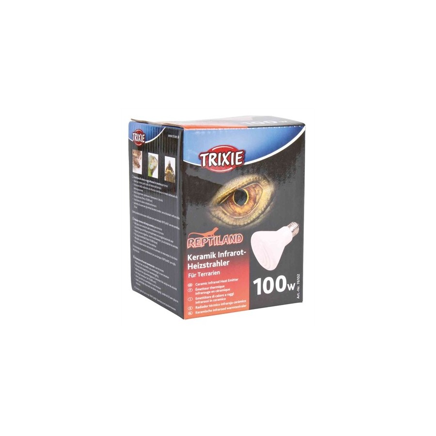 Trixie Reptiland Keramische Infrarood Warmtestraler 7,5X7,5X10 CM 100 WATT