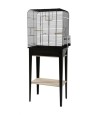 Zolux - Vogelkooi Chic Loft Met Meubel Zwart, 134x53,5x33,5cm