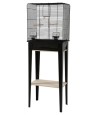 Zolux - Vogelkooi Chic Loft Met Meubel Zwart 124x44,5x28cm