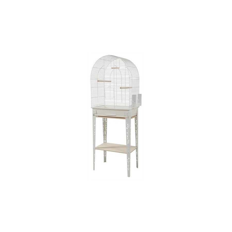 Zolux - Vogelkooi Patio Met Standaard Wit, 53x33x144 cm