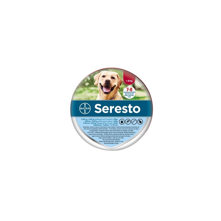 Bayer Seresto Teken- En Vlooienband Hond VANAF 8 KG 70 CM