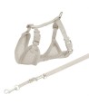 Trixie Junior Puppytuig Soft Met Riem Lichtgrijs 26-34X1 CM  / 2 MTR