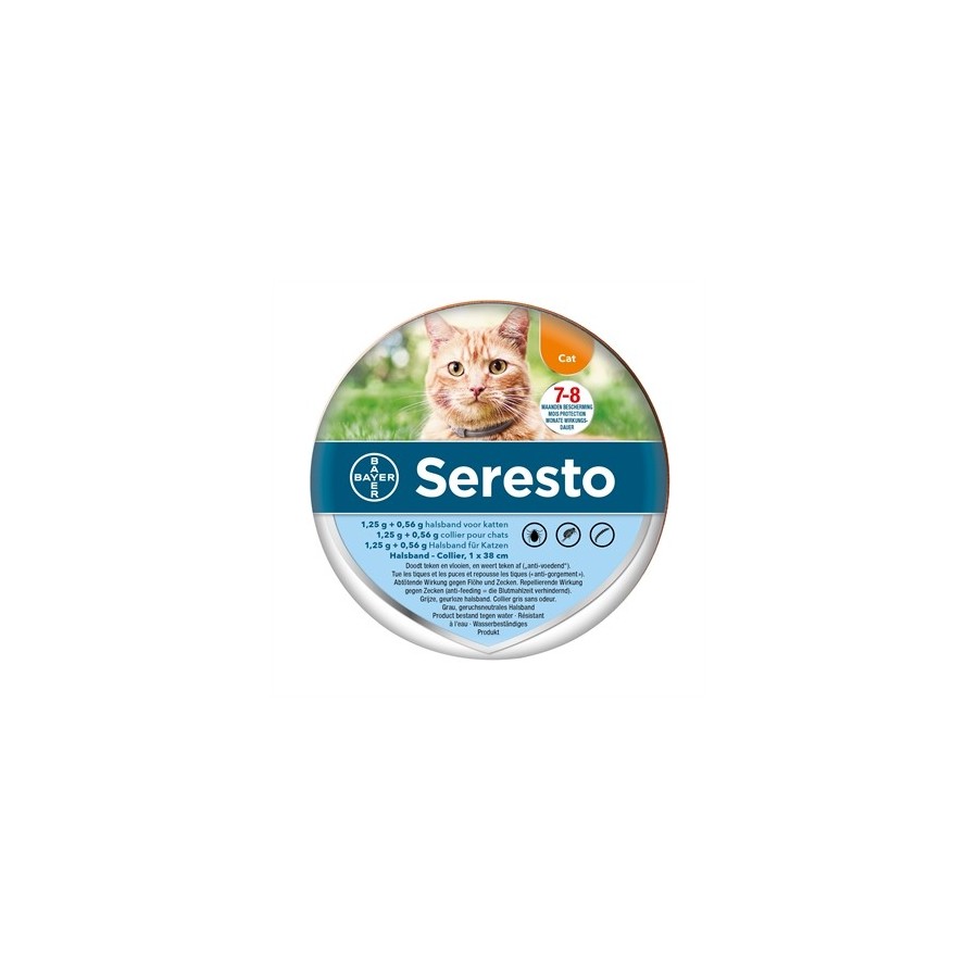 Bayer Seresto Teken- En Vlooienband Kat 38 CM