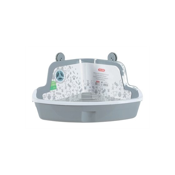 Zolux Hoektoilet Knaagdier Grijs 41,5x31x20,5cm