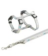 Trixie Junior Puppytuig Met Riem Lichtgrijs 23-34X0,8 CM  / 2 MTR