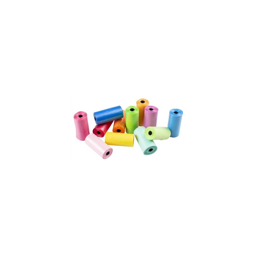 Poopi-Dog Poepzakjes Regenboog Kleuren, 12x 15 stuks
