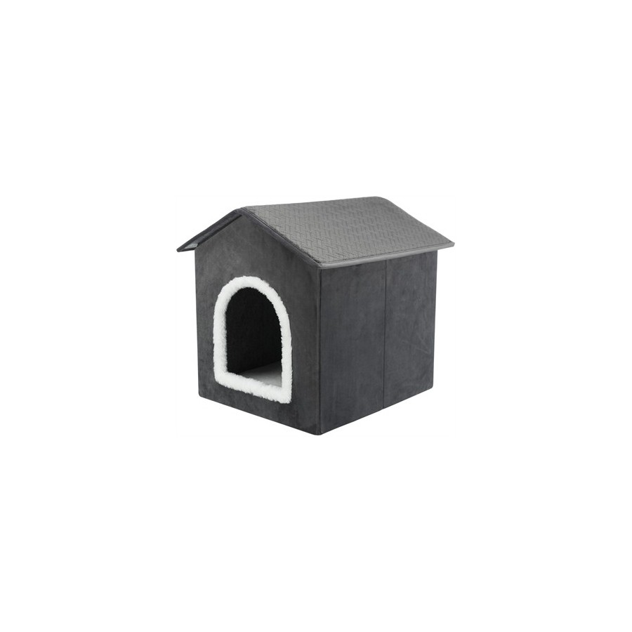 Trixie - Hondenmand / Kattenmand Huis Livia Grijs / Wit, 38x41x44cm