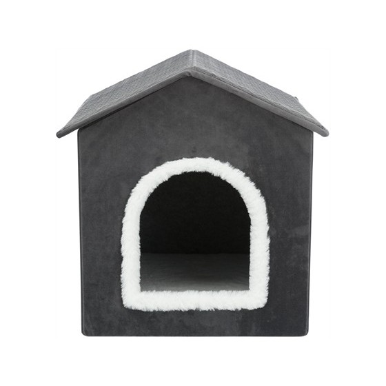 Trixie - Hondenmand / Kattenmand Huis Livia Grijs / Wit, 38x41x44cm