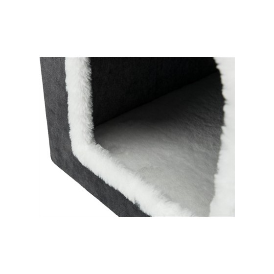 Trixie - Hondenmand / Kattenmand Huis Livia Grijs / Wit, 38x41x44cm