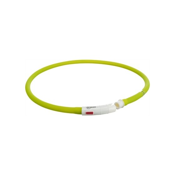 Trixie Lichtgevende Halsband Hond Usb Siliconen Oplaadbaar Groen 70X1 CM