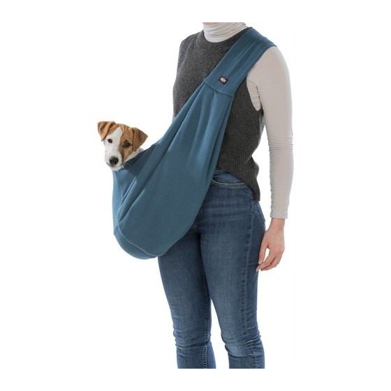 Trixie Draagtas Buikdrager Sling Blauw / Grijs 22X20X60 CM