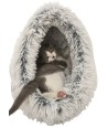 Trixie Kattenmand Iglo Harvey Grijs / Wit-Zwart 41X35X26 CM
