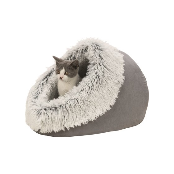Trixie Kattenmand Iglo Harvey Grijs / Wit-Zwart 41X35X26 CM