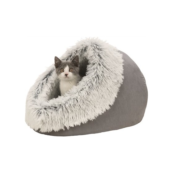 Trixie Kattenmand Iglo Harvey Grijs / Wit-Zwart 41X35X26 CM
