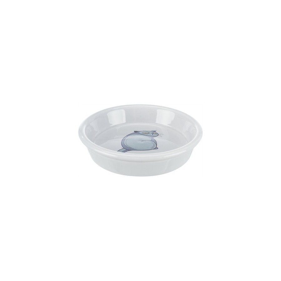 Trixie Voerbak / Waterbak Boze Kat Grijs 13 CM 250 ML