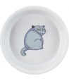 Trixie Voerbak / Waterbak Boze Kat Grijs 13 CM 250 ML
