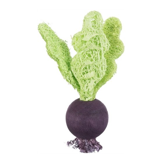 Trixie Speelbal Set Biet / Aardbei Hout / Loofah 6/9 CM