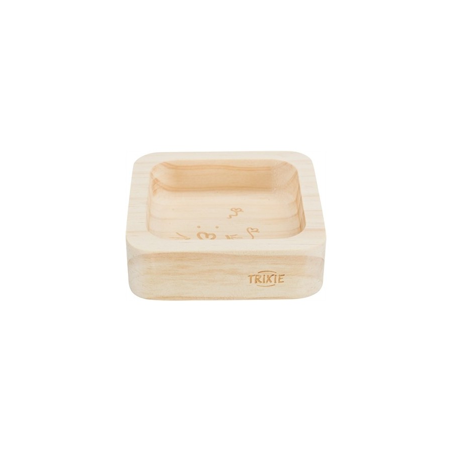 Trixie Voerbak Hout Muis / Hamster 8X8 CM 60 ML 4ST