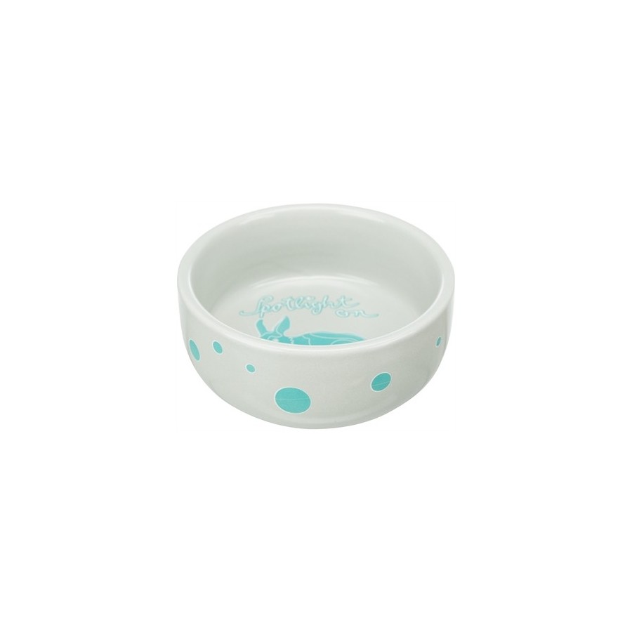 Trixie - Voerbak / Waterbak Keramiek Spotlight Konijn Assorti, 11cm 4st