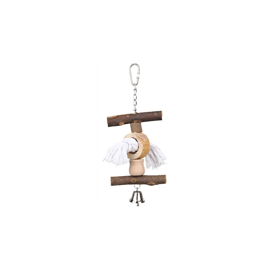 Trixie Speelgoed Schorshout En Touw Met Bel 20 CM
