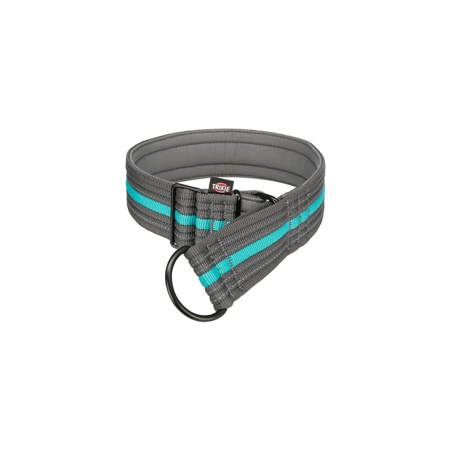 Trixie Halsband Hond Fusion Half-Slip Grafiet Grijs / Oceaan Blauw 38-48X4,5 CM