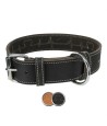 Trixie Halsband Hond Rustic Vetleer Heartbeat Zwart 38-47X4 CM