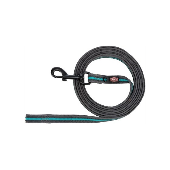 Trixie Hondenriem Sleeplijn Fusion Grafiet Grijs / Oceaan Blauw 3 MTRX1,7 CM