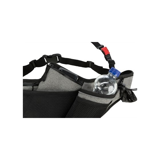 Trixie Joggingriem Met Lijn Grijs / Zwart 115-150X2 CM / 70-130X23 CM