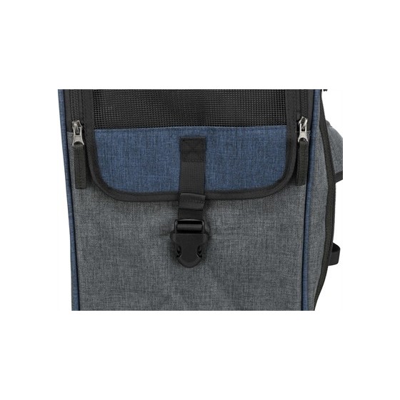 Trixie - Hondentas Rugzak Tara 2 In 1 Grijs / Blauw, 50x25x38cm