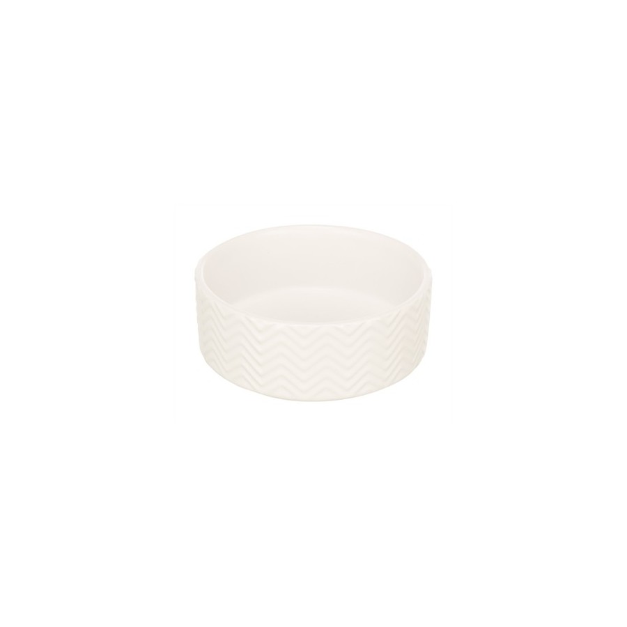Trixie Voerbak / Drinkbak Wave Keramiek Wit 20 CM 1,6 LTR