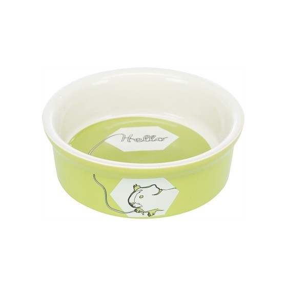 Trixie - Voerbak / Waterbak Keramiek Strip Cavia Assorti, 11cm 4st