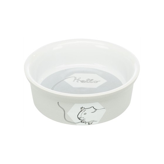 Trixie - Voerbak / Waterbak Keramiek Strip Cavia Assorti, 11cm 4st