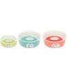 Trixie Voerbak / Waterbak Keramiek Strip Konijn Assorti 11 CM 4ST